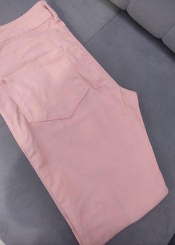 Zara Pembe Midi Kumaş Kadın Pantolon