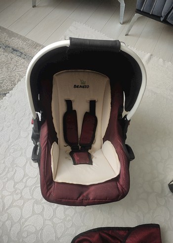 9- 18 kg Beden Bordo Bebek Arabası ve Taşıma Koltuğu Seti