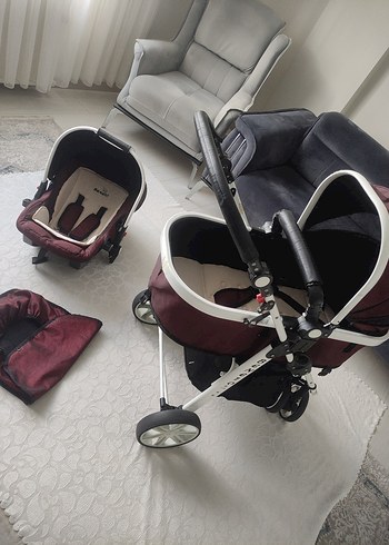 Bordo Bebek Arabası ve Taşıma Koltuğu Seti