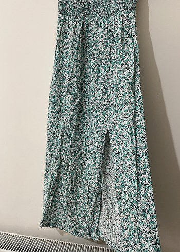 Piliseli, Kısa Kollu Yeşil Bohem Elbise - Görsel 4