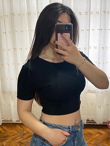 LTB siyah kısa kollu crop