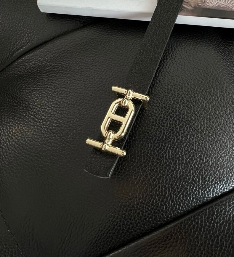 Gold Tokalı Siyah Kadın Kemer - Görsel 2