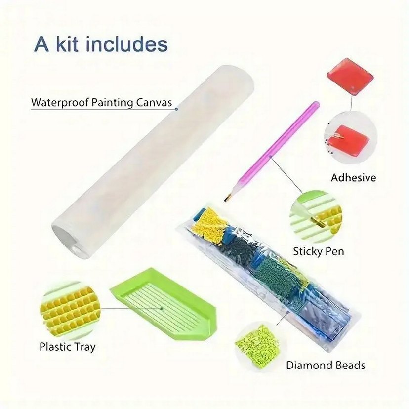 5D Mandala desenli elmas tablo yapma seti - Görsel 5