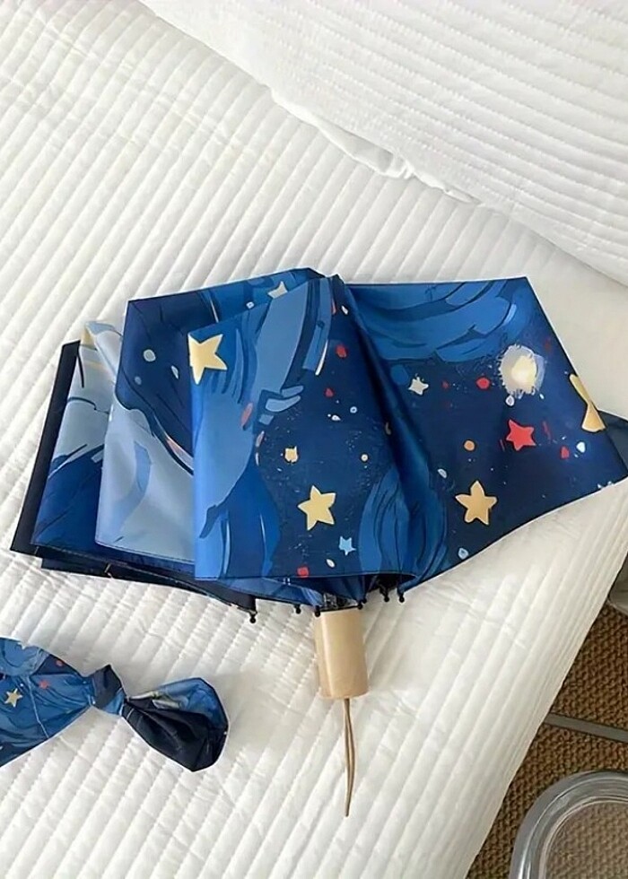 Anime kedi desenli şemsiye - Görsel 3