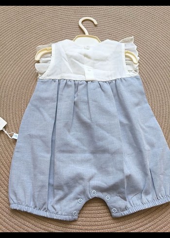 Beyaz Nakışlı Bebek Kız Tulum - Görsel 2