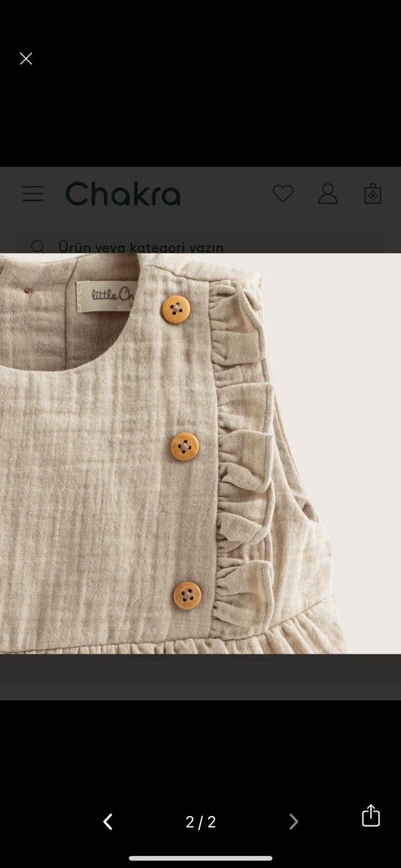 Bej Düğmeli Bebek Kız Tulum - Görsel 2