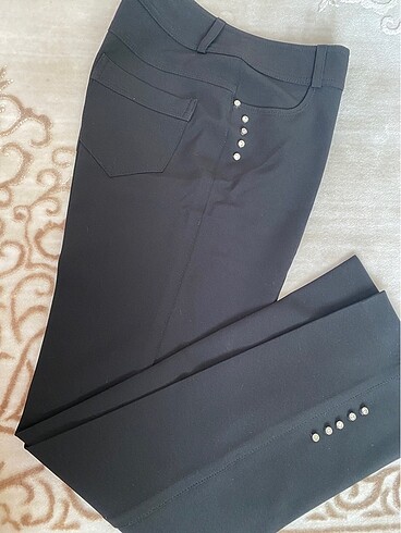 Taşlı siyah pantolon - Görsel 4