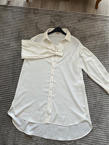 Kayra kolları taşlı gömlek - Görsel 2