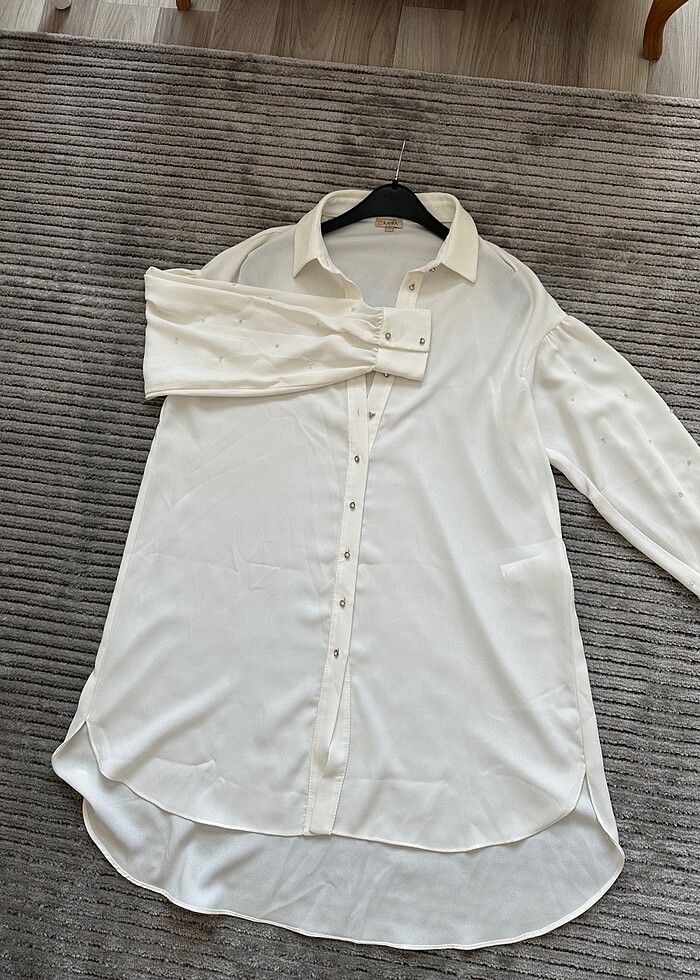 Kayra kolları taşlı gömlek - Görsel 2