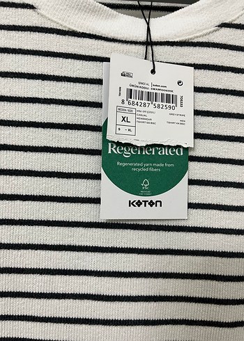 Koton çizgili erkek tişört - Görsel 3