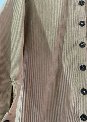 LCW Bej Düğmeli Uzun Kollu Kadın Gömlek - Görsel 2