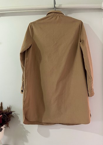 LCW Bej Düğmeli Uzun Kollu Kadın Gömlek - Görsel 4