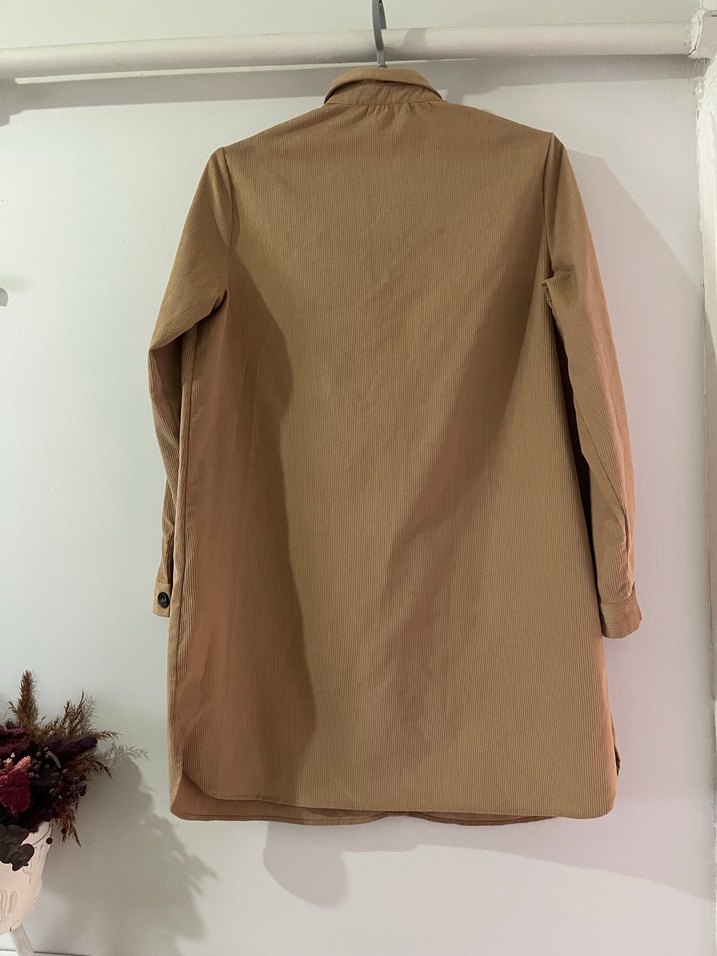 LCW Bej Düğmeli Uzun Kollu Kadın Gömlek - Görsel 4