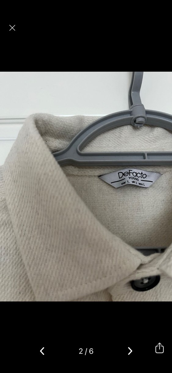 Bej Düğmeli Keten erkek Gömlek - Görsel 2