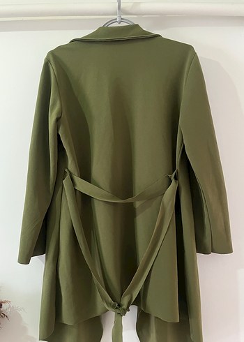 Kadın Haki Uzun Salaş Trençkot - Görsel 5