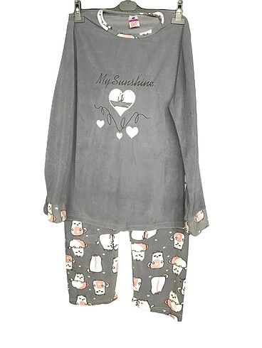 Yağmur Polar Pijama Takım Gri XL