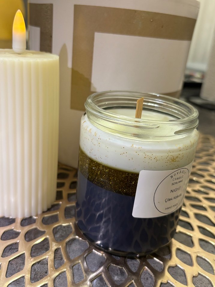 Ortası Jel Katmanlı Soya Mum - Görsel 2