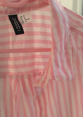 C&A Pembe Çizgili Uzun Kollu Gömlek