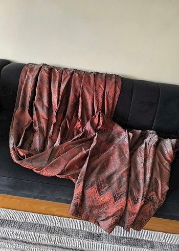 Kahverengi Bohem Batik Desenli Perde - Görsel 5