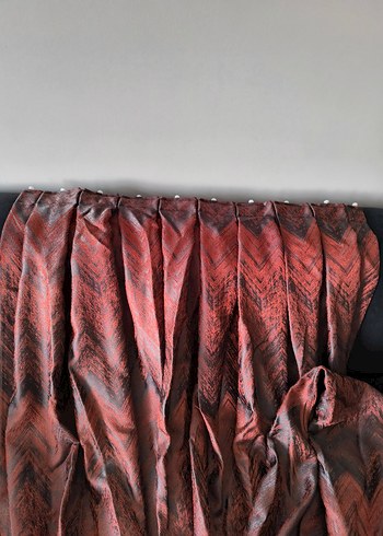 Kahverengi Bohem Batik Desenli Perde - Görsel 4