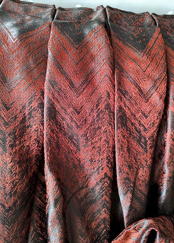 Kahverengi Bohem Batik Desenli Perde - Görsel 3