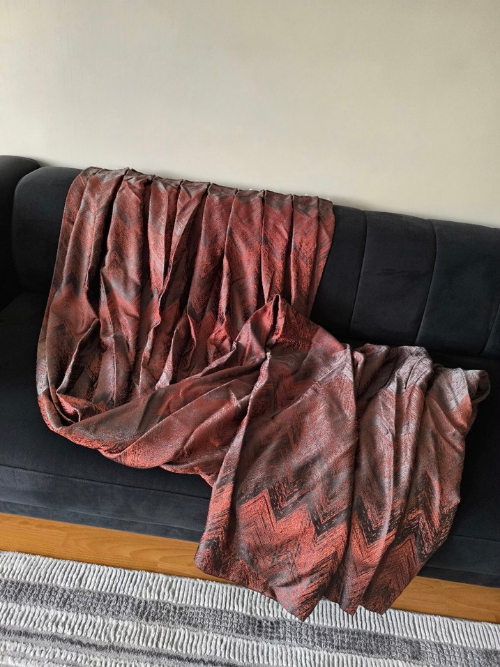 Kahverengi Bohem Batik Desenli Perde - Görsel 5