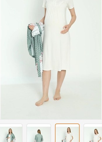 Sabahlıklı Lohusa ve Hamile Geceliği Gecelik Takımı - Görsel 3