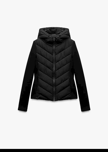 Zara Zara Siyah Fermuarlı Kısa Kadın ceket