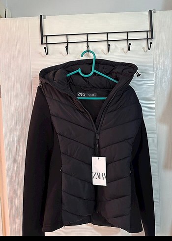 Zara Siyah Kadın Fermuarlı ceket