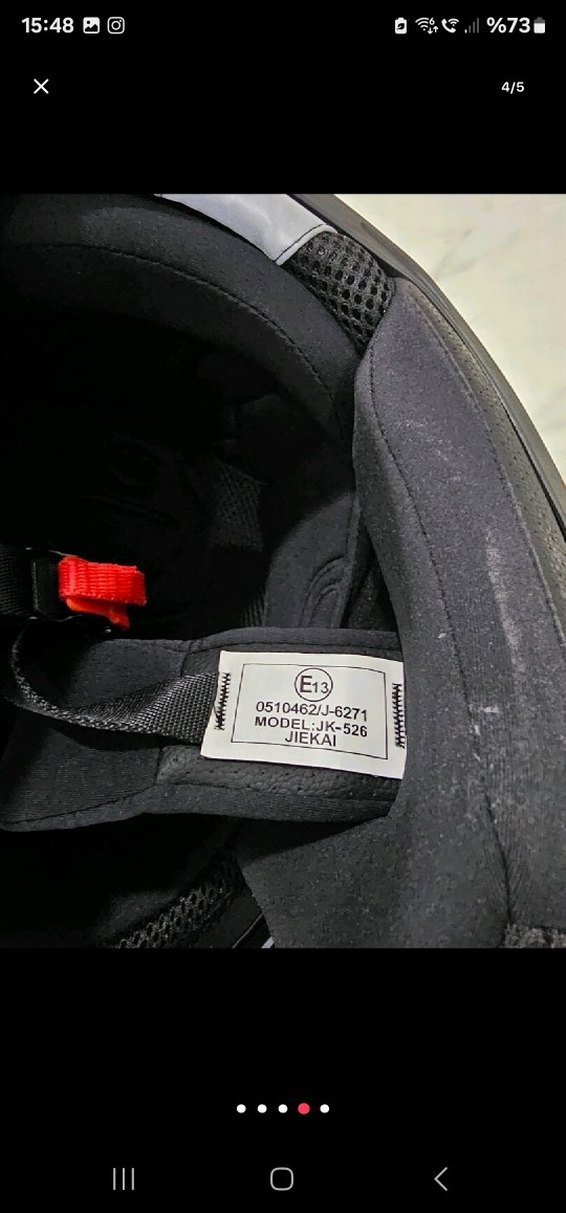 Gri Metal Motosiklet Kaskı Velcro Bantlı - Görsel 2