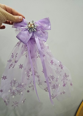 Mor Nakışlı Fiyonk Detaylı Çocuk Toka - Görsel 2