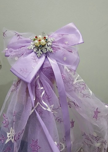 Mor Nakışlı Fiyonk Detaylı Çocuk Toka - Görsel 4