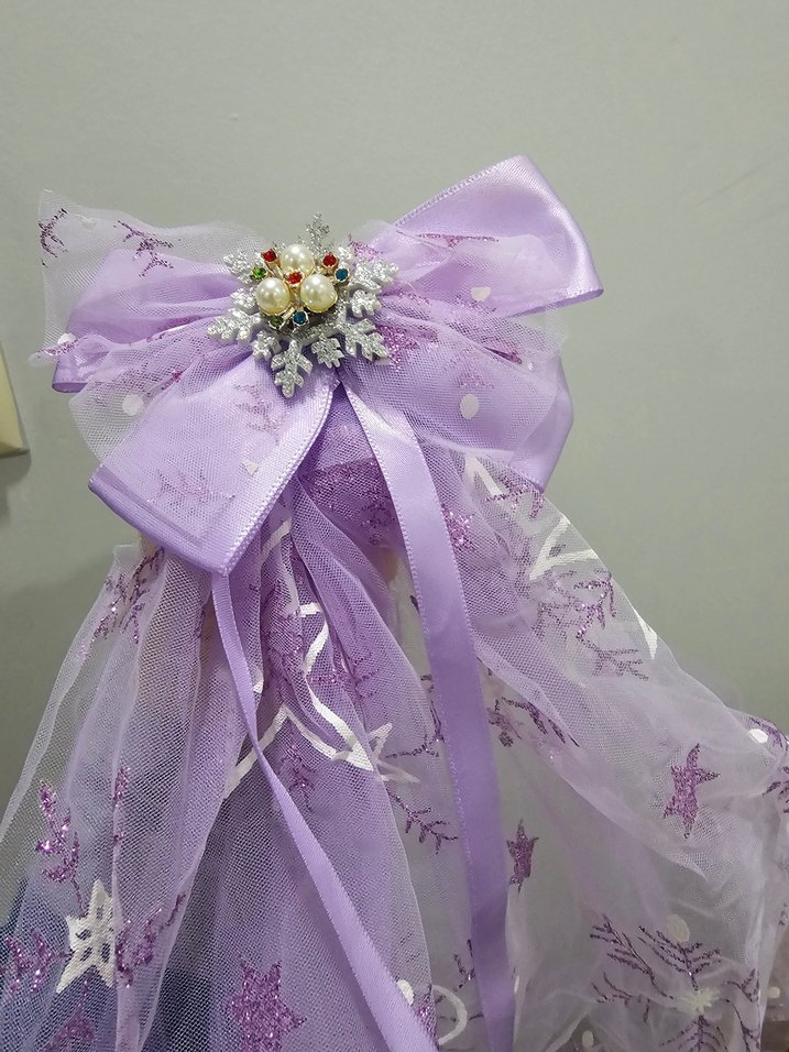 Mor Nakışlı Fiyonk Detaylı Çocuk Toka - Görsel 4
