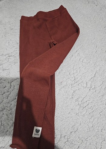 Kahverengi Süet çocuk Tayt - Görsel 2