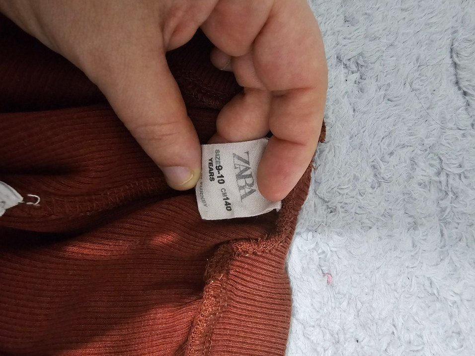 Kahverengi Süet çocuk Tayt - Görsel 3