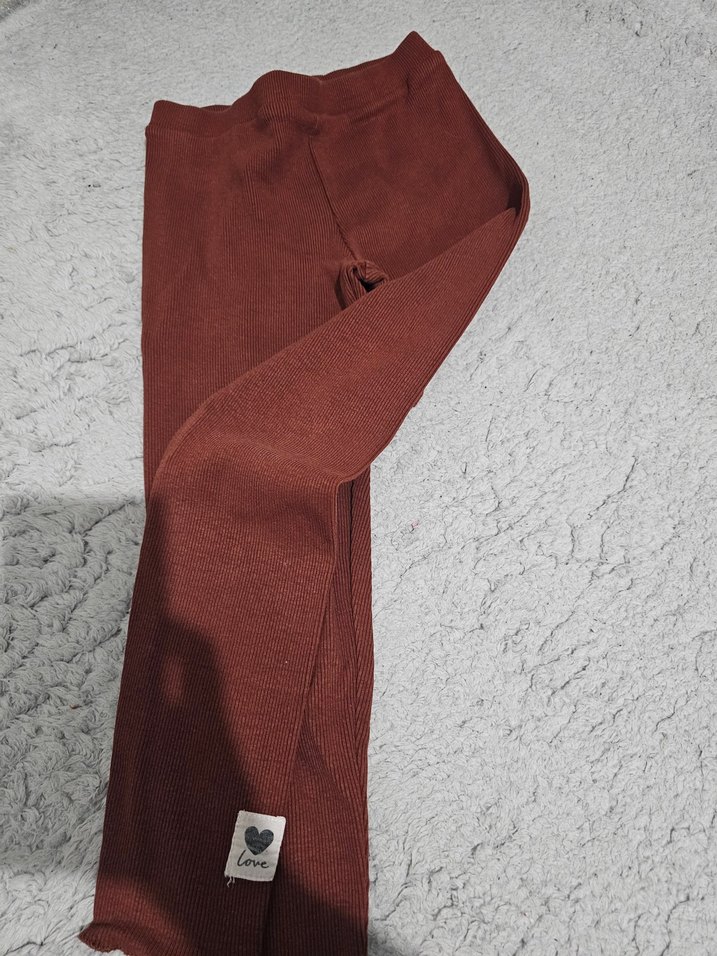 Kahverengi Süet çocuk Tayt - Görsel 2