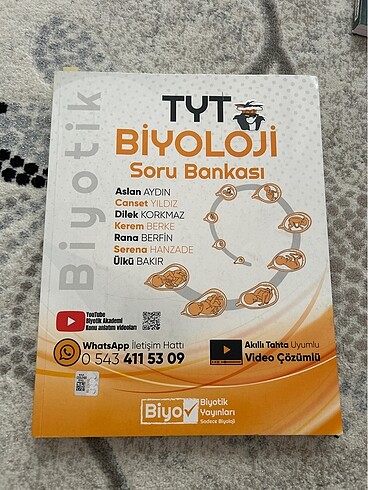 Biyotik Yayınları Tyt Biyoloji Soru Bankası