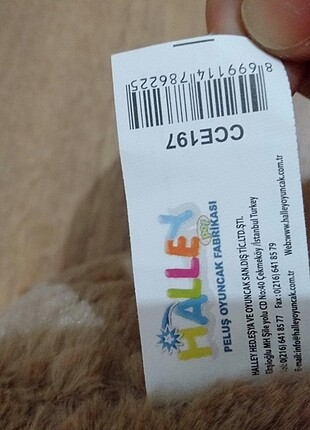 Beden HALLEY Peluş ayıcık 23 cm 