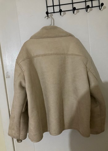 Bej Süet Kürklü Kadın Ceket - Görsel 6