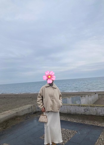 Bej Süet Kürklü Kadın Ceket - Görsel 2