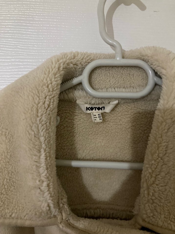 Bej Süet Kürklü Kadın Ceket - Görsel 4