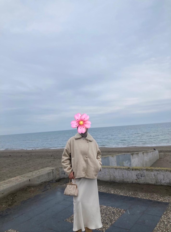 Bej Süet Kürklü Kadın Ceket - Görsel 2