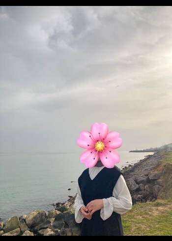 V Yaka  Midi süveter - Görsel 2