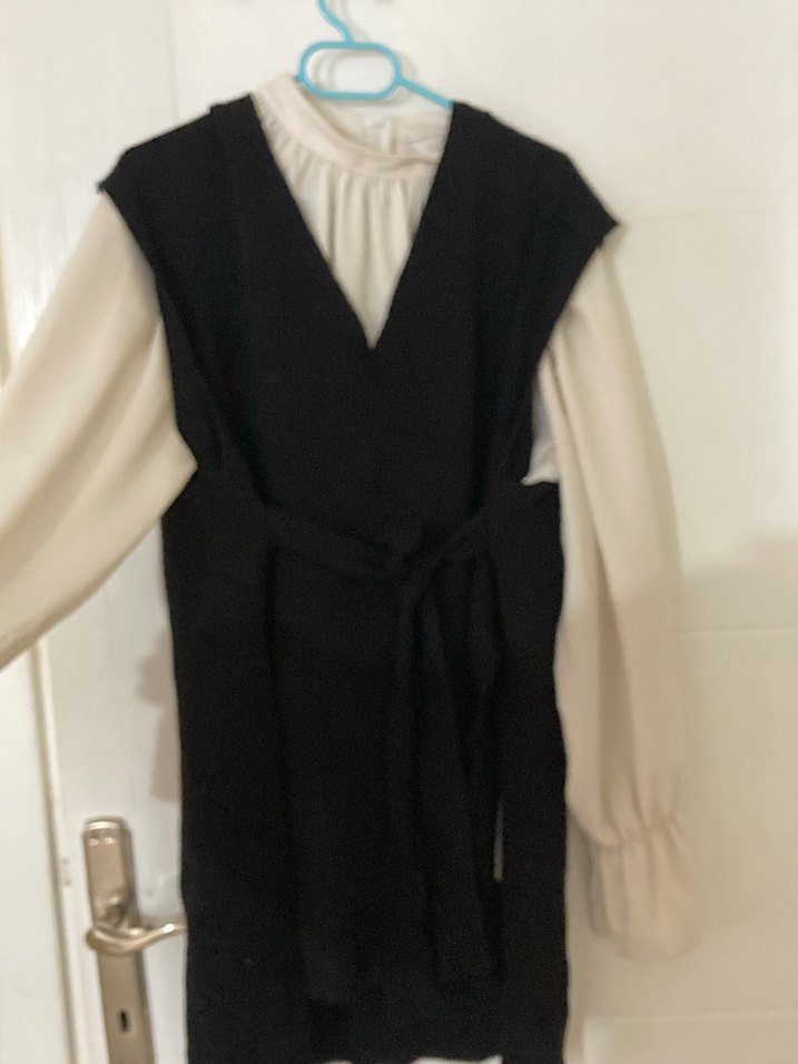 V Yaka  Midi süveter - Görsel 4