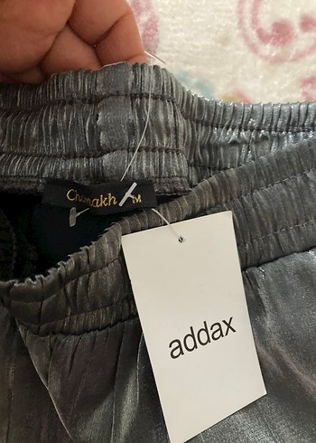 Gri Parlak Salaş Pantolon - Görsel 4