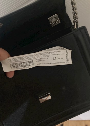 Zincir Detaylı Siyah Deri Kadın Çanta - Görsel 5