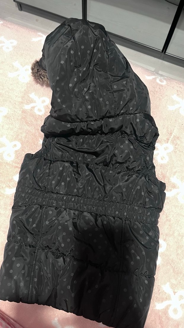 Kapüşonlu Siyah çocuk yelek - Görsel 4