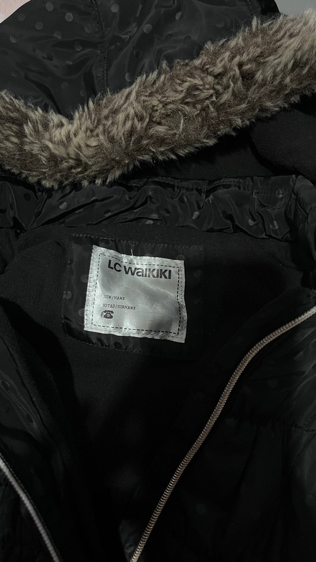 Kapüşonlu Siyah çocuk yelek - Görsel 3