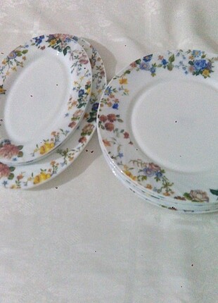 Çiçekli pasta tabakları ve 3;lu oval tabagi