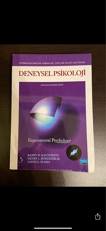 Deneysel psikoloji kitabı